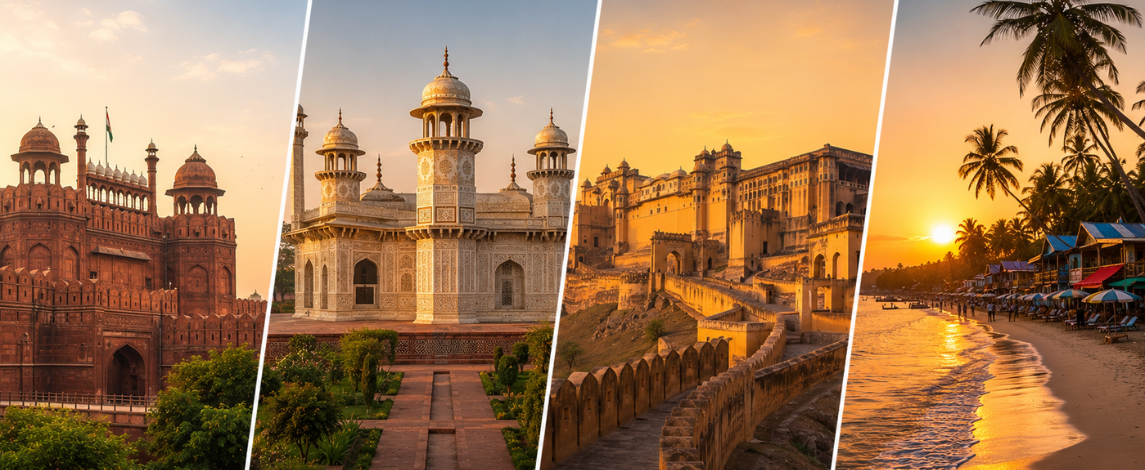 Luxury Golden Triangle Tour with Goa Beaches